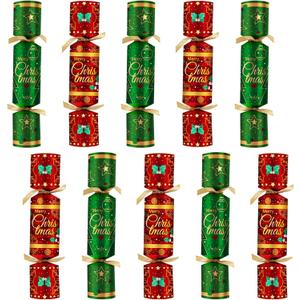 10 Pack Christmas Party Favors No-Snap with Prizes Party Hats Joke Little Gifts for Adults Kids British Xmas Holiday Dinner Traditions English Party Supplies Table Games