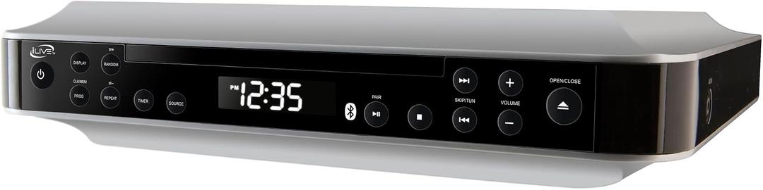 iLive Electronics iKBC384S Bluetooth Under the Cabinet Radio with CD Player