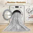 Cotiled 10x12 Area Rug Machine Washable Vintage Carpet for Living Room Bedroom Soft Non-Slip Backing Floor Mat Kid & Pet Friendly Stain Resistant Grey
