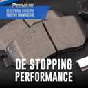 Bendix Premium SBC1184A Ceramic Front Brake Pads for Select Models Lexus CT200h, Toyota Corolla, Prius, Prius AWD-e, C, Plug-In, Prime
