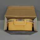 Kabbas Stainless Steel Bento Box Kids & Adults - 25 Oz Metal Lunch Box with 3 Compartments, Premium 304 Stainless Steel Lunch Box for Kids, Dishwasher Safe, Suitable for School, Office, Outside (Yellow)