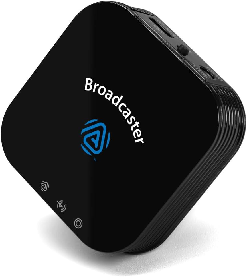 HomeSpot BA210 v2 Auracast Bluetooth Transmitter, LC3, AptX Lossless, AptX HD, Optical & 3.5mm Inputs, Compatible with Galaxy Buds 2 Pro, Buds 3, JY300 JM320, Hearing Aids and Bluetooth Headphones