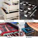 10 Inch Drawer Slides, Plusmart Drawer Slide Glides Ball Bearing Full Extensin Cabinet Slides, 3 Folds, 150LB, 2 Pairs