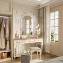 Frameless Bathroom Mirror, 20"x30" Arched Bathroom Vanity Mirrors for Beveled Edge, Arched Wall Mirror, Decorative Arch Mirrors for Bedroom, Entryway, Living Room