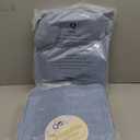 Monbix Queen Comforter Set - 7 Pieces Dusty Blue Bed in a Bag Queen Bedding Sets with Comforters, All Seasons Comforter Bed Set with Sheets, Pillowcases & Shams (Queen(90"X90"))