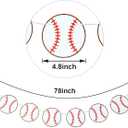 Boao 4 Pieces Baseball Banner Paper Garland Baseball Party Decorations Bunting Decor Sports Birthday Baby Shower Party Supplies