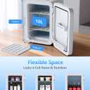 Antarctic Star Mini Personal Fridge Cooler, 10L Portable Compact Refrigerator, 2.6 Gal Small Cooler with AC/DC Adapters for Beverages, Food, Skincare, Bedroom, Office, Dorm Room, or Cabin, White