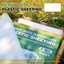 Plastic Sheeting 6 Mil, 12x25 FT, Greenhouse Plastic Sheeting, Heavy Duty, Polyethylene Film, UV Resistant, Tear-Proof, for Garden, Agriculture, Painting Floor Protection