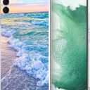 Compatible with Samsung Galaxy S21 Case, Aesthetic Beach Wave Sunset Glow Slim Fit Soft TPU Shockproof Protective Cover Case Gift for Women Girl