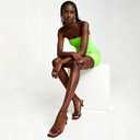 Women Kitten Heel Sandals Ankle Strap Heeled Sandals Square Open Toe Dress Party Shoes (Brown)