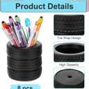 8 Pcs Tire Shaped Pen Holder Car Tire Planter Holder for Men Mechanic Gift Desk Office Home School Accessories Decor Christmas Novelty Funny Supplies Cactus Succulent Planter Pot