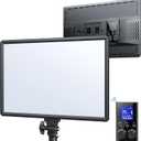 RALENO 45W Led Video Light,18'' Panel Lighting with 2.4G Remote, CRI 97+ Bi-Color 3200-5600K Dimmable on Camera Light, Continuous Output Lighting for Game/YouTube/Zoom/Photography/Studio