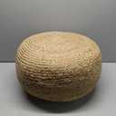 Decor Therapy Round Pouf Ottoman Footrest, Natural Jute Woven, Boho Pouf, Bohemian Style Casual Seating for Living Room, Bedroom, Patio Decor 19"x 19"x 10.5"