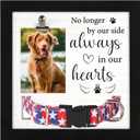 Pet Memorial Gifts, Pet Remembrance Picture Frame for Loss of Dog, Memorial Frame with Collar Holder for Pet Passed Away Sympathy Gifts