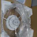 LEDIARY 15.7 Inch Low Profile Ceiling Fans with Lights and Remote, Flush Mount Ceiling Fan, 3000K-6000K Fandelier Dimmable Ceiling Fan, Modern Ceiling Fans with Light for Bedroom- White