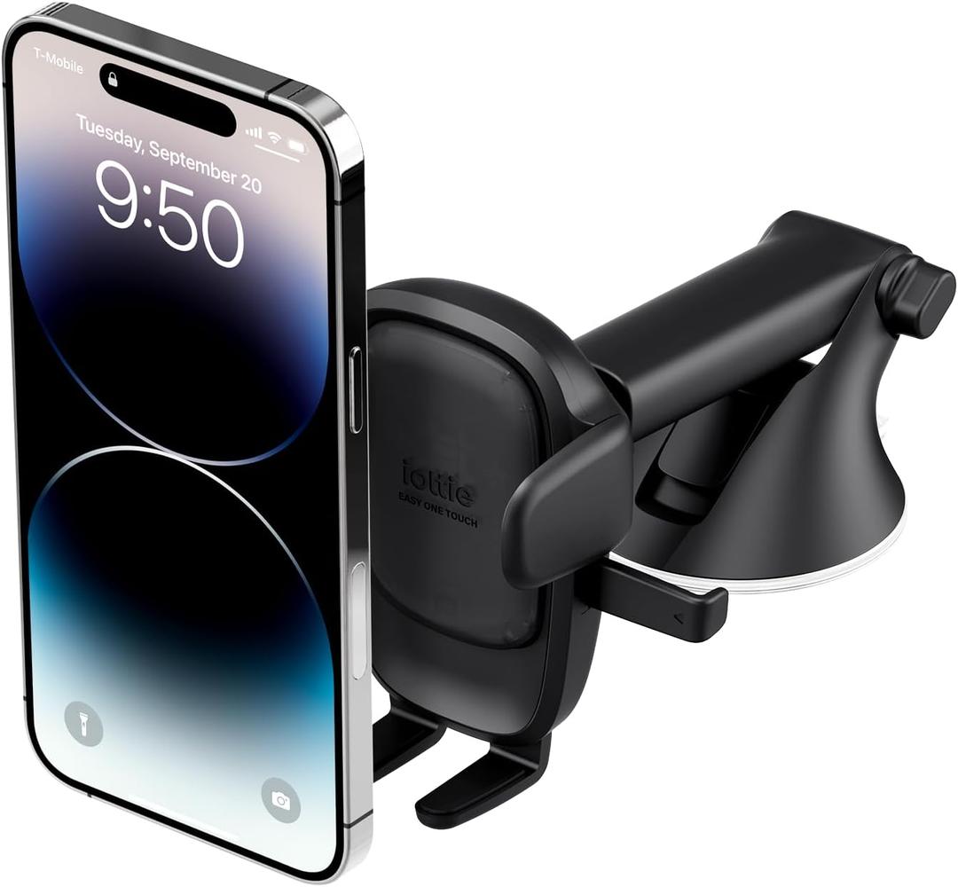 iOttie Easy One Touch Advanced Universal Car Mount Dashboard & Windshield Suction Cup Phone Holder for iPhone, Samsung, Google, All Smartphones