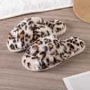 Enteer Women's Slipper Memory Foam Cross Band Fuzzy Slippers Open Toe Cozy House Slippers Cozy Plush Bedroom Indoor Outdoor