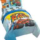 Jay Franco Blaze and The Monster Machines Off to The Races 5 Piece Twin Size Bed Set - Includes Comforter & Sheet Set - Super Soft Fade Resistant Microfiber (Official Blaze Products)