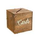Rustic Wooden Card box 9x9x9 Inch Gift Card Box for Wedding Birthday Baby Shower Graduation Party 
