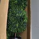 Lvydec 2 Pack Artificial Boxwood Topiary Tree, 3ft Topiary Ball Tree Potted Plants Decoration for Front Door Porch Home Living Room, Indoor/Outdoor Use