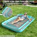 Inflatable Tanning Pool Lounger Float - Jasonwell 4 in 1 Sun Tan Tub Sunbathing Pool Lounge Raft Floatie Toys Water Filled Tanning Bed Mat Pad for Adult Blow Up Kiddie Pools Kids Ball Pit (MG,XL)