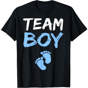 Team Boy Gender Reveal Baby Shower Shirt T-Shirt, Size 4T