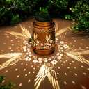 Hummingbird Birthday Gifts for Women Mom Grandma Solar Lanterns Outdoor Waterproof Garden Decor Metal Hanging LED Decorative Light for Patio Yard Lawn Backyard Front Porch Gardening Gifts