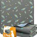 Dog Pee Pads Washable: 2 Pack Reusable Puppy Pads, Reusable Pee Pads Waterproof & Leakproof Puppy Pad, Non-Slip Whelping Pee Pads & Puppy Potty Training Pad for Floor, Playpen,Crate, Couch, 31x36 Inch (Gray)