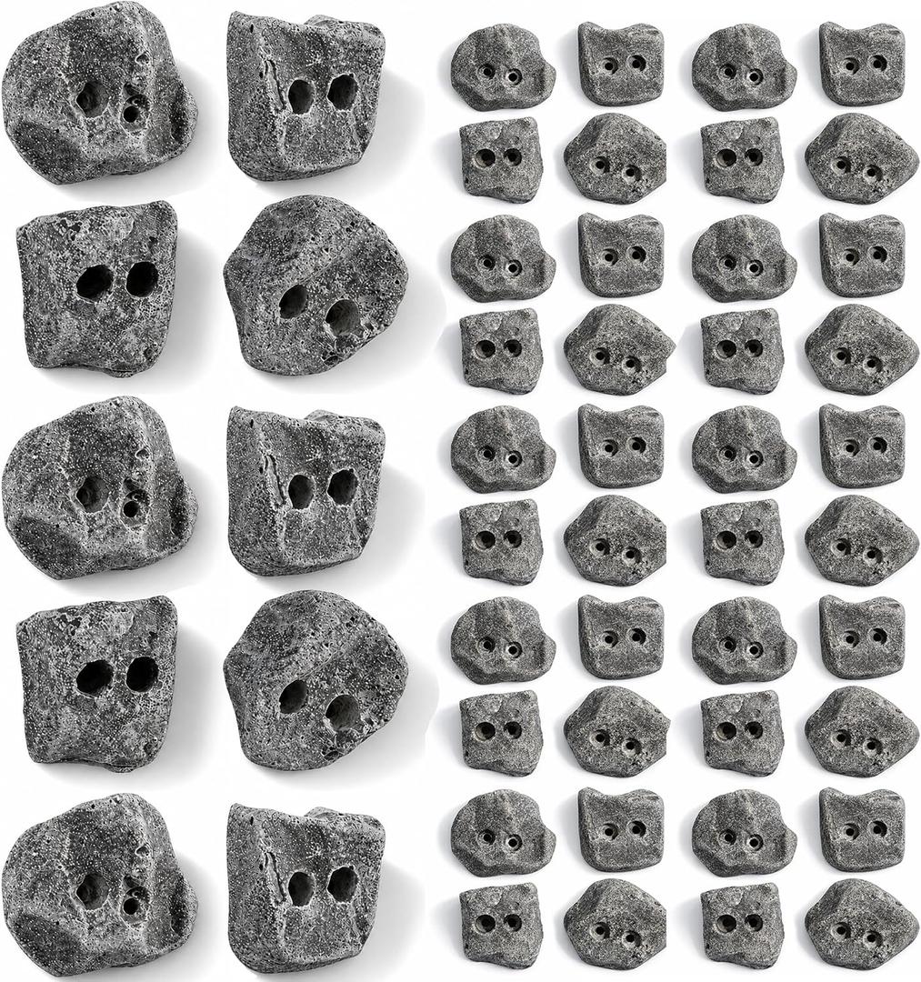 50 Large Screw On Rock Climbing Holds for Rock Wall Grips Made in USA
