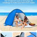 Beach Tent Sun Shelter with UPF 50＋ UV Protection, Lightweight & Easy Setup Beach Shade Canopy, Portable Beach Shade Tent Beach Cabana, Lightweight with Carry Bag (Blue, 3 Person)