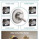 Shower Trim Kit Compatible with 17& 1700 Series, Shower Cover Plate with Handle, Brushed Nickel(Valve& Catridge Not Inclued)