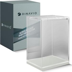 Funko Pop Protector - Acrylic Display Case - Sturdy Stackable Design - 4mm Case for 4" Vinyl Figures - White Base