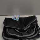 BAGAIL 6 Set Compression Packing Cubes Travel Accessories Expandable Packing Organizers (Half Mesh, 6-Black)