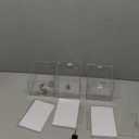 VOISEN Clear Donation Box with Lock,3 Pack Ballot Box with Sign Holder,Tip Jar for Fundraising, Voting Boxes with Slot for School,Conference 6.2x4.6x3.9 Inch