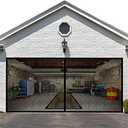 LIAMST Garage Door Screen for 8x8FT, 1 Car Garage Doors- Reinforced Fiberglass Door Screen, Stronger High Energy Magnets ， Magnetic Screen Door