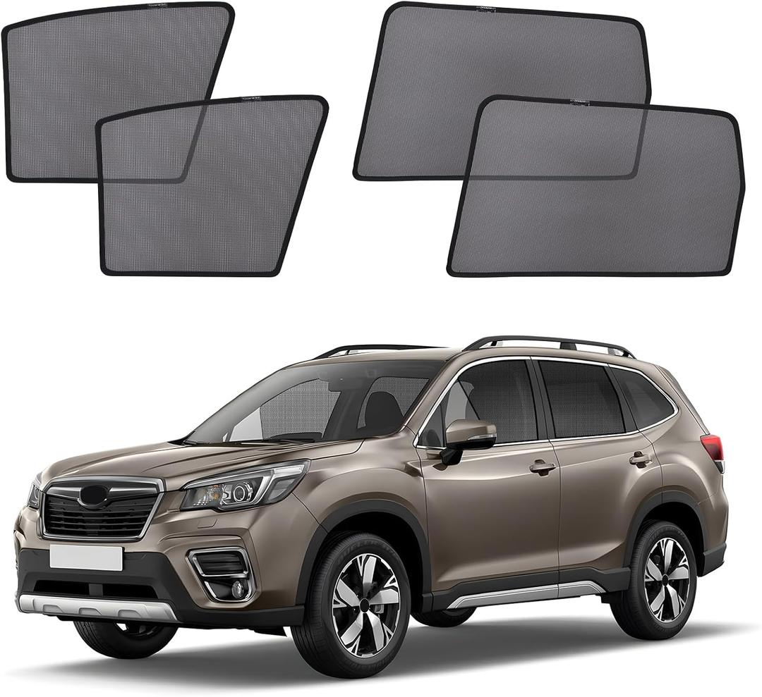 XCBYT Car Window Shades for 2019-2024 Forester Sun Shade for Car Baby Side Window with Breathable Mesh Blocking 99% UV Glare and Privacy Protection Safe Driving for Napping, Camping, Dressing, (4 PCS)