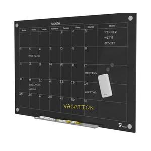 TOWON 47 x 35 Inch Glass Magnetic Dry Erase Board, Glass White Board for Wall, Clean Whiteboard Dry Erase Large, Black