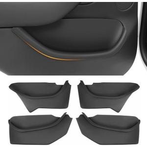 2026 Tesla Model Y Juniper Car Door Side Storage Box Organizer Full-Cover Front and Rear Door Slot Tray Mats Organizer TPE Material Model Y Accessories 4PCS