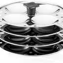 Idli maker Idli cooker idly stand idli steamer idli maker stainless steel (4 plates 16 idlis) in one time Kitchen item Export Quality (pack of 1)