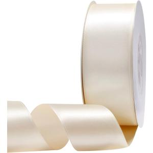 VATIN Solid Color Double Faced Nude Satin Ribbon 1-1/2" Wide 50-Yards Long Perfect for Wedding Decor, Crafts, Bow Making, Sewing, Gift Package Wrapping and Other Projects