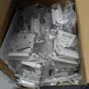 Chibery 3/8 Inch Inset Cabinet Hinges, 25 Pairs(50 Pack) Self Closing Flush Face Mount Hinges with Door Bumper, Variable Decorative Hardware for Bathroom, Furniture, Kitchen Cabinet Doors, White