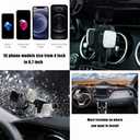Bling Car Phone Mount Holder,Shiny Crystal Rhinestone Phone Stand for Women and Girls, Car Accessories for Windshield Dashboard,Compatible with Most Cellphones (White)