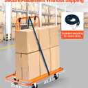 VEVOR Drywall Cart Dolly, Steel Panel Dolly with 4 Swivel Casters, Durable & Long-Lasting, Panel Truck Cart with Tie-Down Strap for Plywood, Plasterboard, Glass, Orange