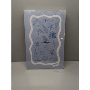 3pcs Blue Trendy Coastal Beach Canvas Wall Art Bikini Seashell MEET ME AT THE BEACH Wall Decor Pictures Coastal Granddaughter Preppy Aesthetic Poster Print for Bedroom Dorm Apartment Home Decoration, 12x16