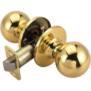 Design House 782912 Ball Passage Hall and Closet Door Knob, Polished Brass  