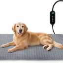 Cat Heating Pad, Waterproof Heated Cat Dog Bed with Adjustable Temperature & Timer, Electric Pet Mat for Indoor Cats Dogs, Chew Resistant Steel CordLarge : 35"x24" Gray