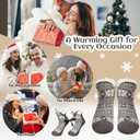 Mepase Electric Heated Fleece Slipper Socks for Men Women Winter USB Fluffy Fuzzy Warm Slipper Socks Thermal Feet Warmers (Gray)