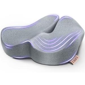 YBBY Seat Cushion for Sciatica - Pressure Seat Cushion for Tailbone Pain Relief  X-Large 20.4 in Memory Foam Coccyx Pillow, Desk Chair & Wheelchair & Truck & Car Seat Cushion (Gray) YBBY Seat Cushion for Sciatica - Pressure Seat Cushion for Tailbone Pain Relief  X-Large 20.4 in Memory Foam Coccyx Pillow, Desk Chair & Wheelchair & Truck & Car Seat Cushion (Gray)
