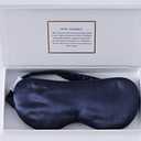 ZIMASILK Adjustable 100% 22 Momme Mulberry Silk Sleep Mask for Sleeping, Filled with Premium Mulberry Silk, Softest & Breathable Eye Sleeping Mask (Navy Blue)