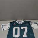 RoseSeek Girl's Jersey Shirts Number Graphic Tees Half Sleeve Hip Hop Y2k Crop Tops Football Jersey Mix Green 11Y